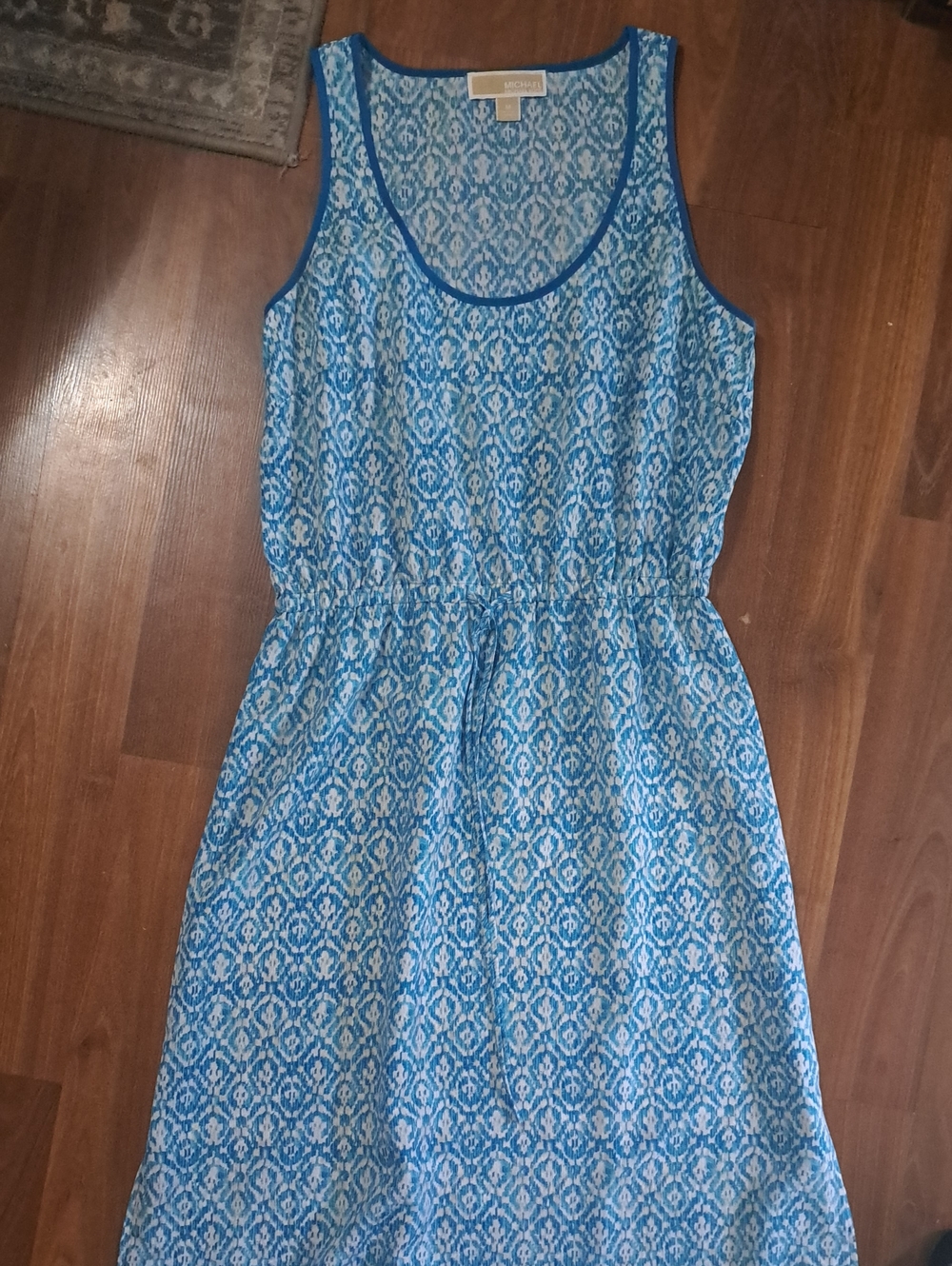 Michael Kors Blue and White Patterned Skirt